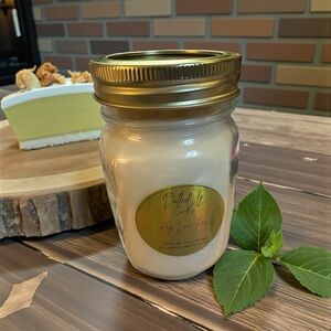 Key Lime Pie Soy Candle 16oz Mason Jar | Citrus Bakery Scent